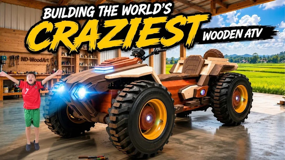 You Need To See This Insane Custom ATV Build. It's Carved Out Of Wood