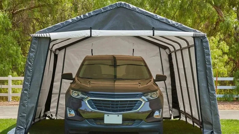 Harbor Freight's Portable Garage Is A 'Game Changer' For Storing Vehicles And Tools