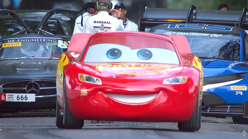 Ka-Chow! Lightning McQueen Just Raced Up the Goodwood Hill Climb
