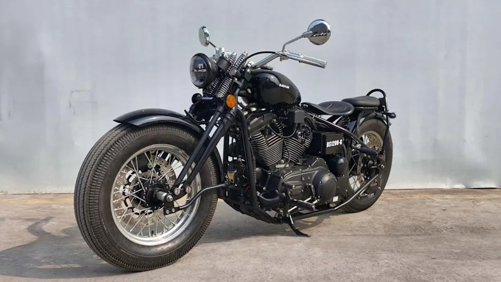 This Chinese Hardtail Cruiser Is Powered By An Old Sportster Motor