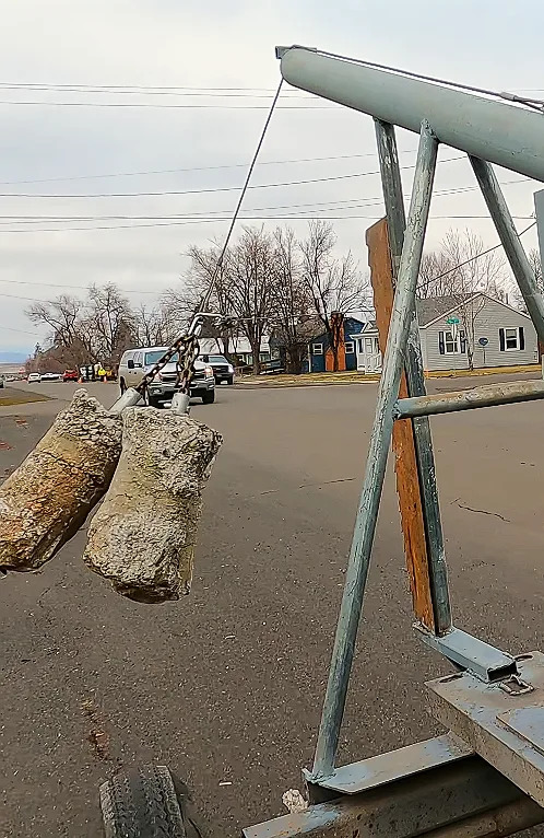 Man Drives a Homemade Wrecking Ball Past a Police Station to Keep Tailgaters Away