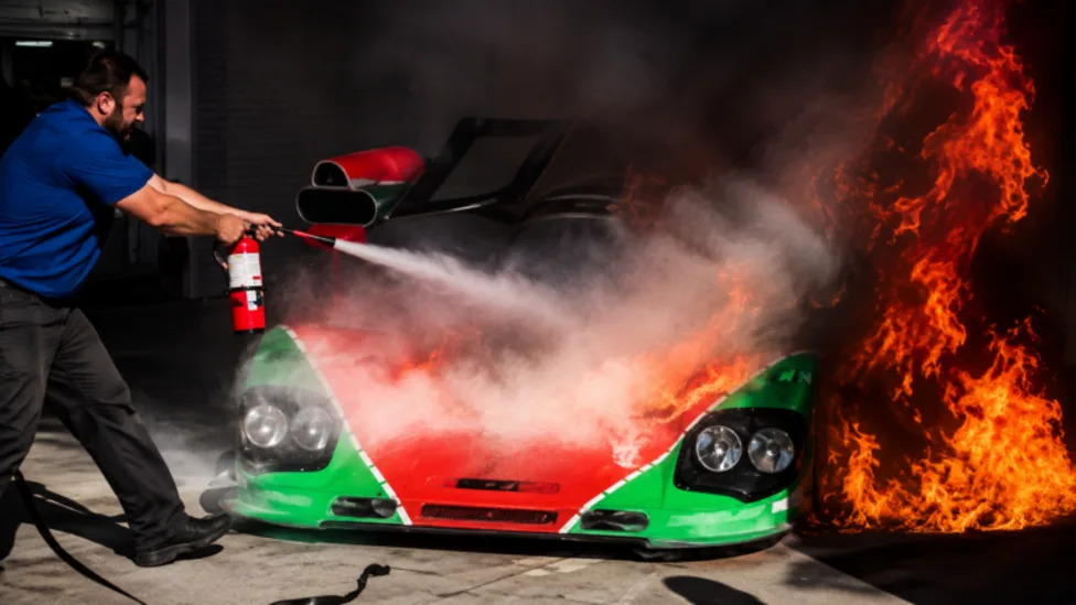 Mazda, Rare Mazda 767B Catches Fire in Monterey Paddock Two Days Before It Was Due to Race