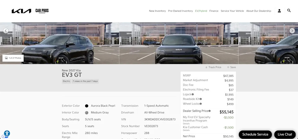 Kia’s Cheap EV3 Becomes a $50,000 EV, Thanks to Dealer Markups