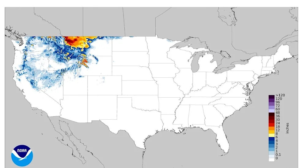 September Snow Map Shows 6 States That Could See Snow Next Month