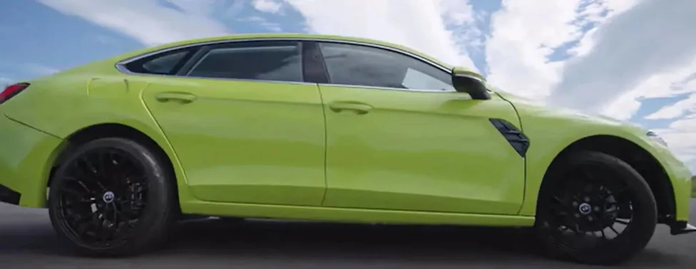 Somebody Turned A Volkswagen Sedan Into a 10-Foot-Wide Fake BMW M3