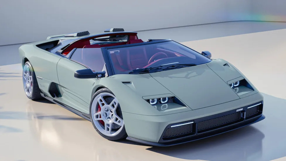 Eccentrica's Lamborghini Diablo Restomod Is Now Available As A Roadster, Still Firmly In The Uncanny Valley