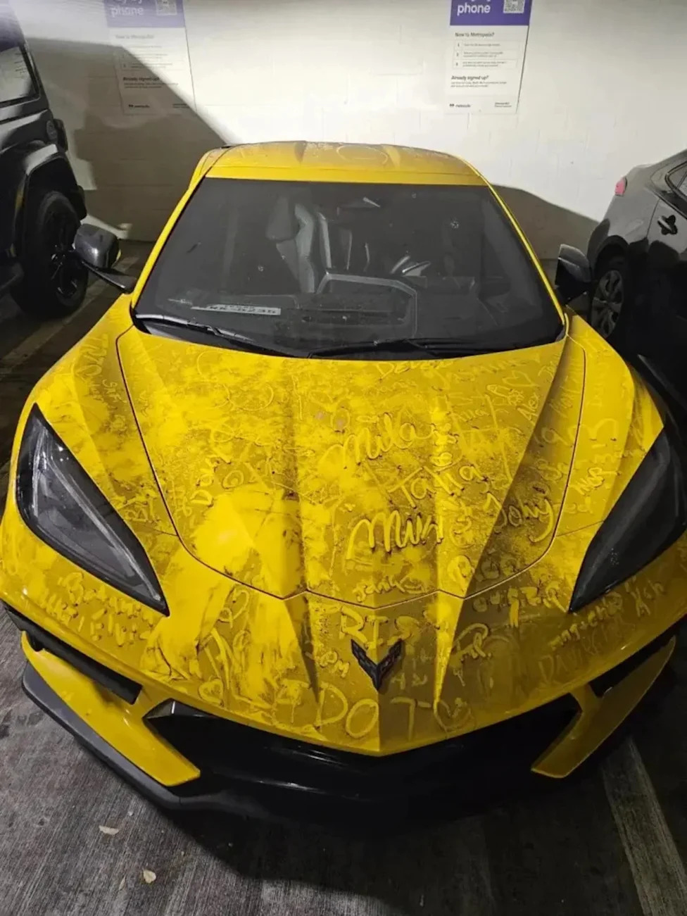 Abandoned C8 Corvette Found Buried in Dust Inside Miami Hotel Garage — Internet Can’t Figure Out Why It Was Left Behind