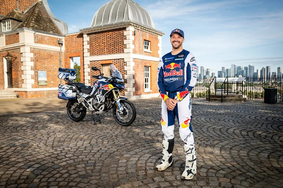 Triumph Rider Attempts Round-the-World Motorcycle Record