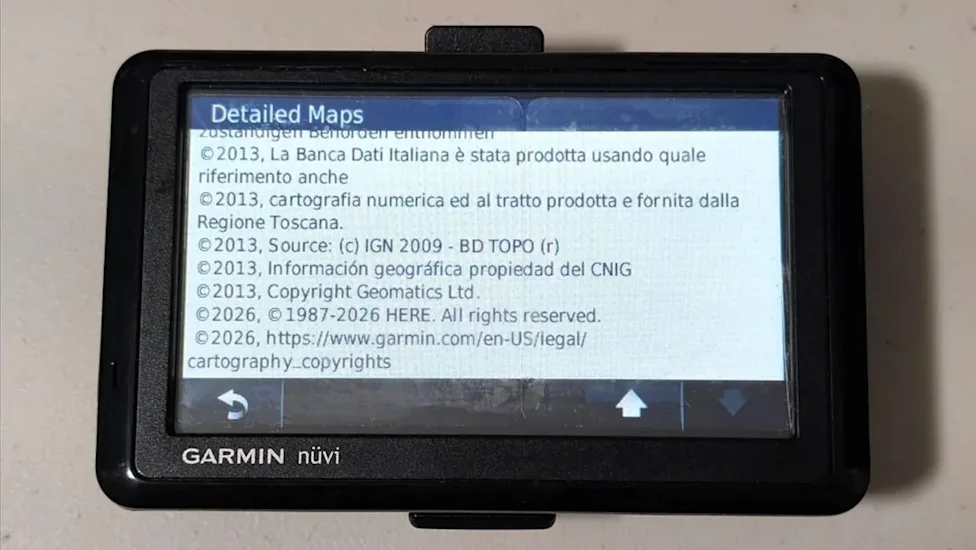 15-year-old Garmin GPS still holds a charge, and even got a 2026 map update