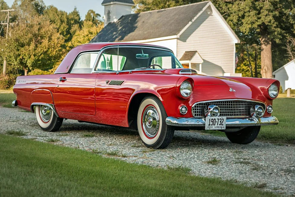 Torch Red 1955 Thunderbird With a Rebuilt 312 Y-Block Is Inching Up at Hagerty Marketplace