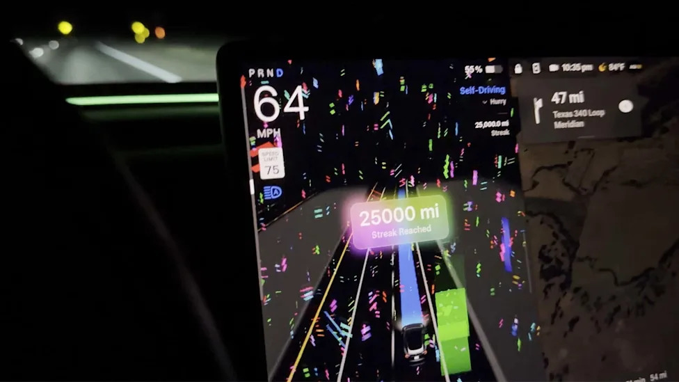 Critics Slam Tesla's Gamification Of FSD As Driver Hits 25,000-Mile Streak