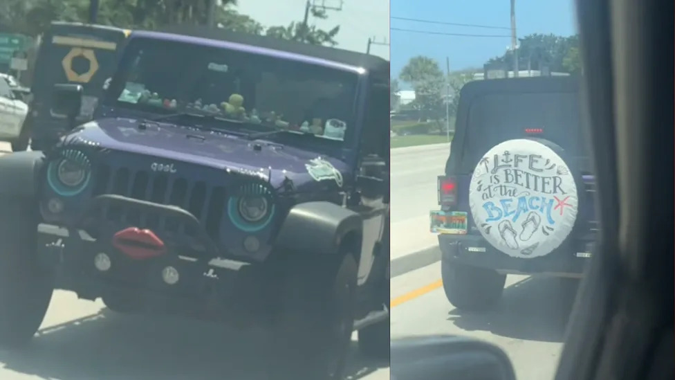 Jeep, Man's Roadside Reaction to a Fully 