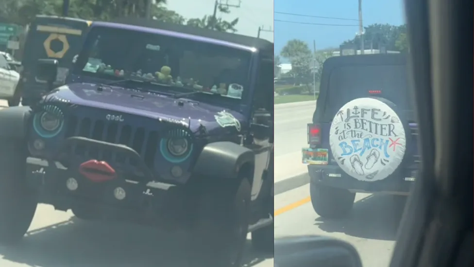 Jeep, Man's Roadside Reaction to a Fully 