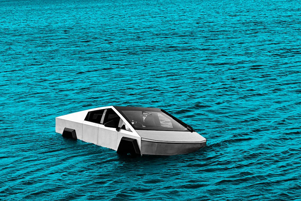 Cybertruck, Elon Musk, Man Drives Cybertruck Into Lake to Test Elon Musk’s “Boat” Claims, and It Went About as Well as You’d Guess