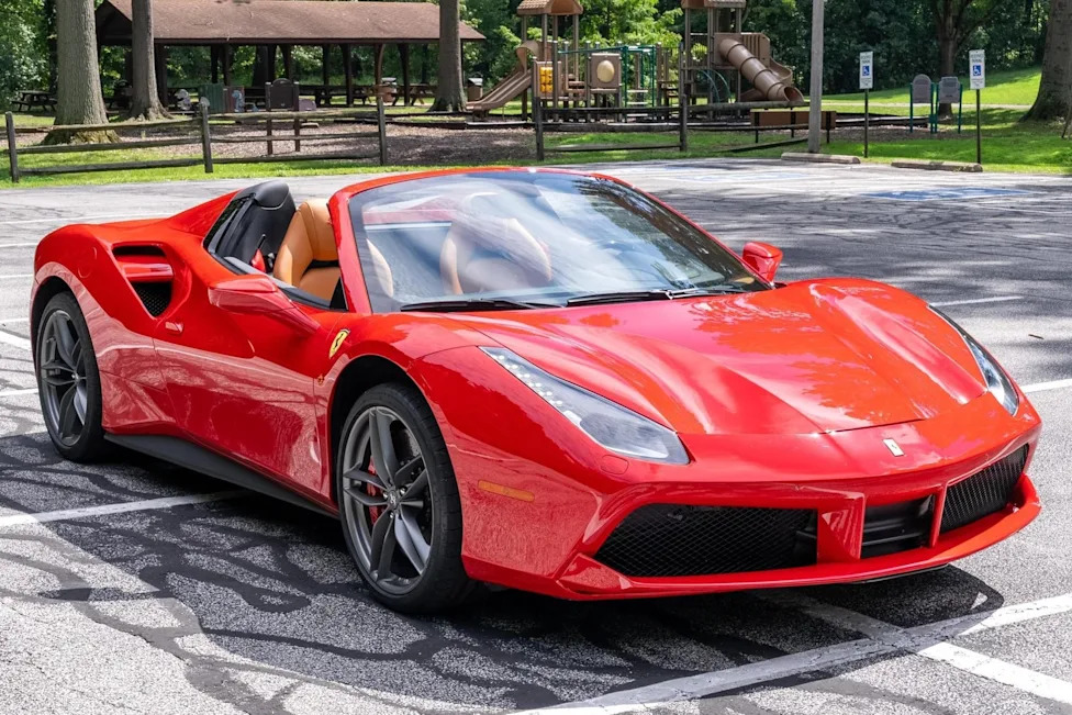 Ferrari, Ferrari 488 Spider, This 7K-Mile Rosso Corsa 2018 Ferrari 488 Spider Is Open-Air Maranello Perfection
