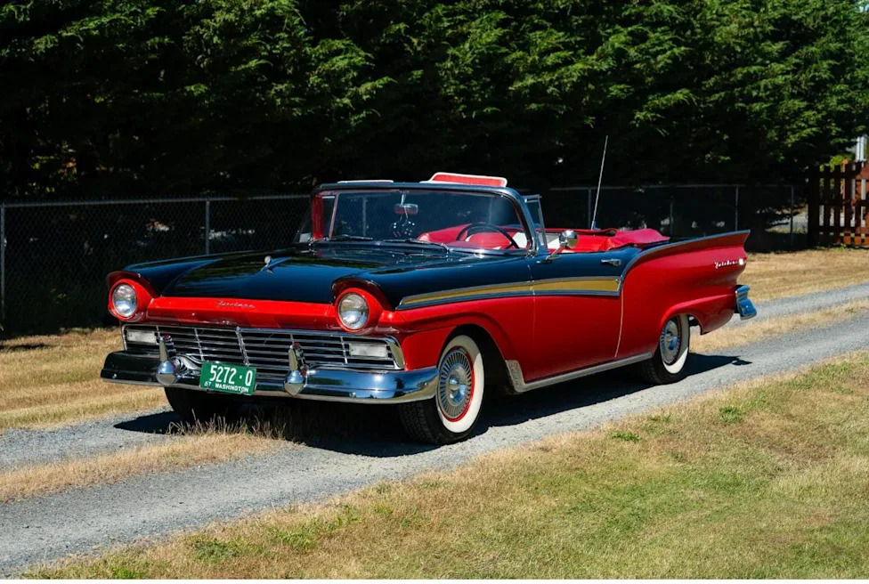 Ford, 1957 Ford Fairlane 500 Sunliner Brings Big-Fin Style and a Warmed-Up 292 to Hagerty Marketplace