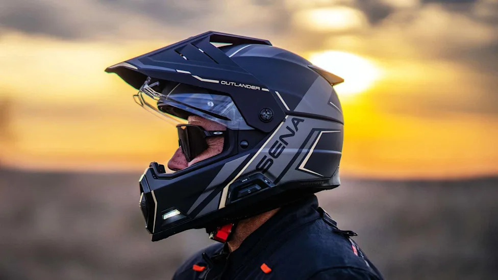 Sena Built An Adventure Motorcycle Helmet With Comms. It Also Has Brakelights
