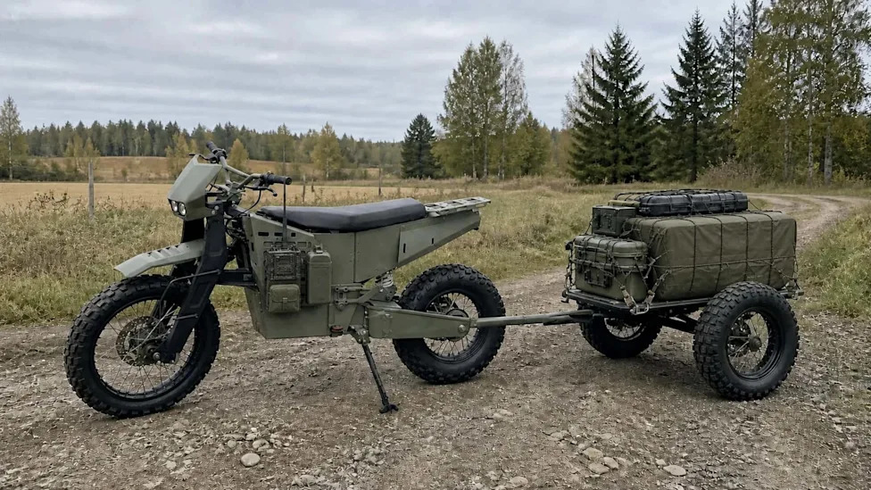 This Canadian Military EV Motorcycle Has An Old Front End, And Three Swappable Batteries