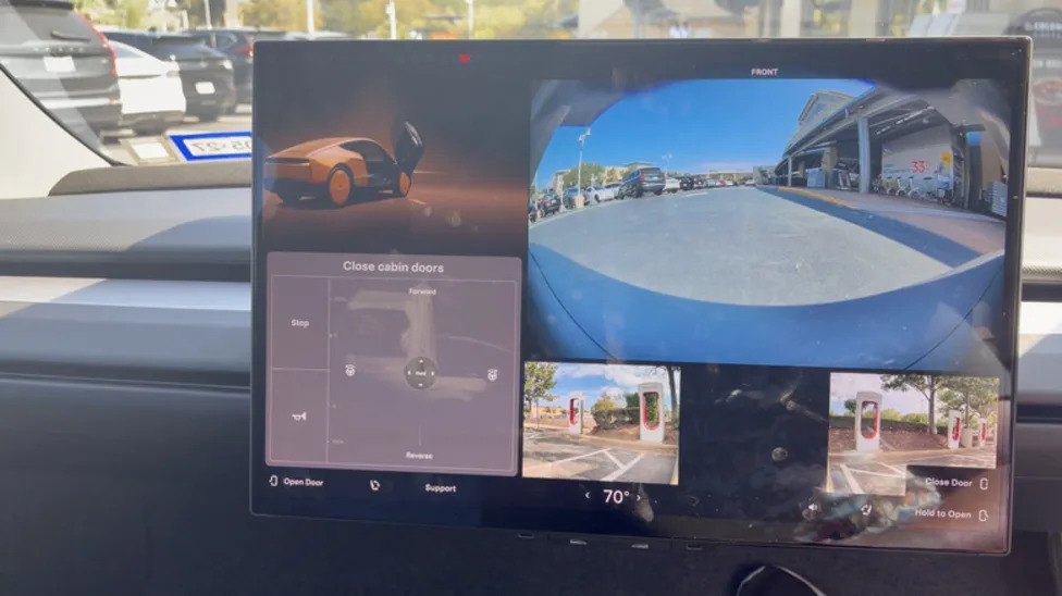 Instead Of A Steering Wheel, The Tesla Cybercab Uses An On-Screen Joystick For Emergencies