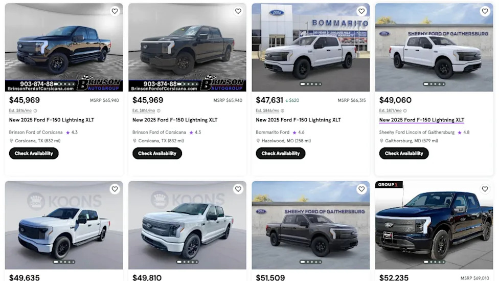 Only 212 New Ford F-150 Lightnings Are Left, And Discounts Are Huge