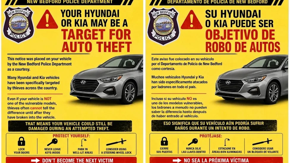 Kia And Hyundai Thefts Are Getting So Bad That Police Are Leaving Warning Cards On Windshields