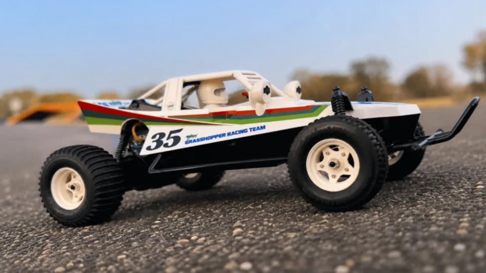 Someone Turned a 1984 Tamiya Grasshopper Into a 74-MPH Monster