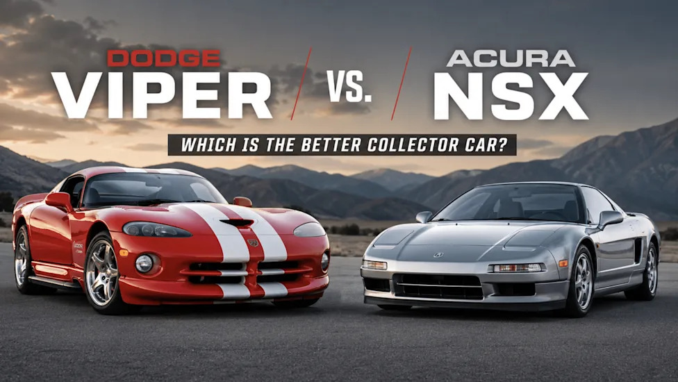 Dodge, Dodge Viper, Acura, NSX, Dodge Viper vs Acura NSX: Which Is The Better Collector Car?