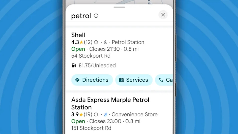 Google Maps can now help you save money by showing live petrol and diesel prices for UK filling stations
