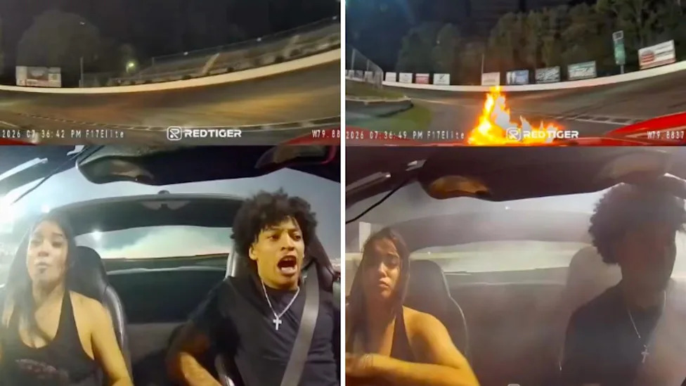 Corvette Driver’s Passenger Narrowly Escapes Burning Vehicle During Test Run Gone Wrong