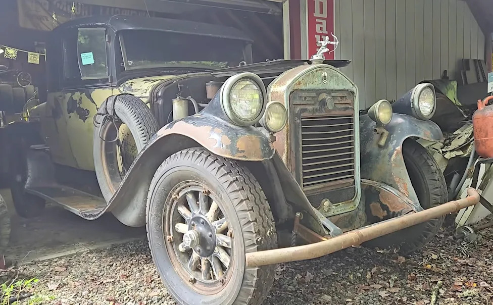 Untouched for Nearly a Century: A 1928 Pierce-Arrow Model 81 Rumble-Seat Coupe Turns Up in a Massachusetts Barn