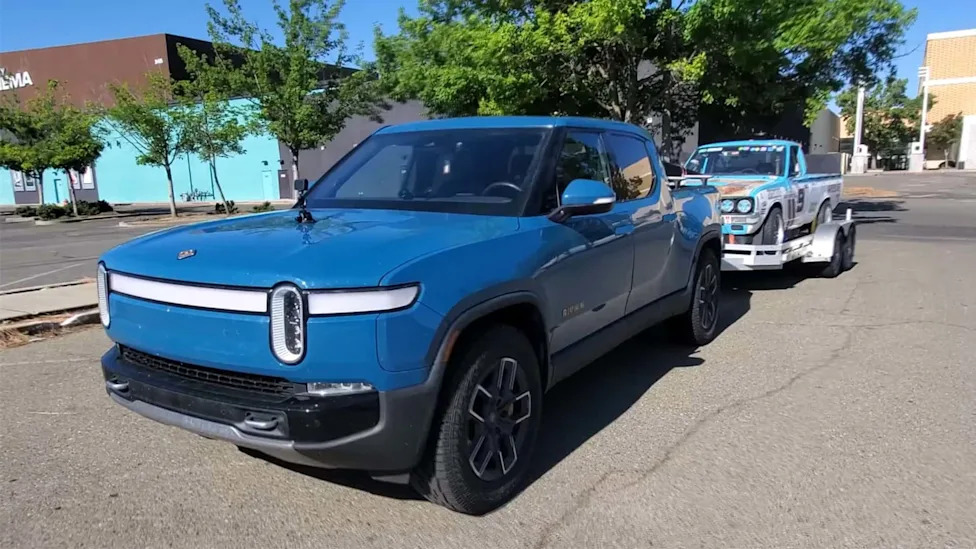 Rivian, A Rivian R1T Towed A Big Trailer 1,500 Miles. Despite The Range Loss, It Cost Less Than Gas