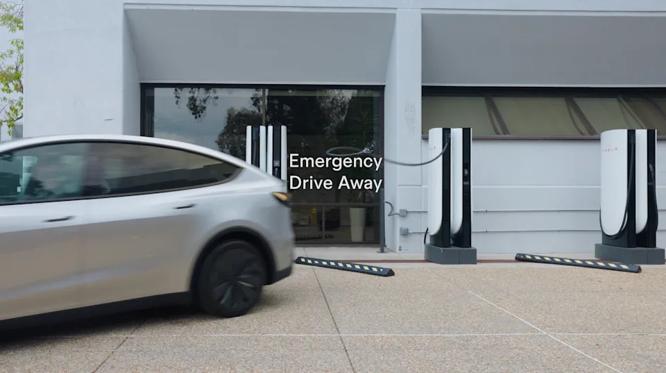 Tesla's New Supercharger Feature Lets You Escape Without Unplugging