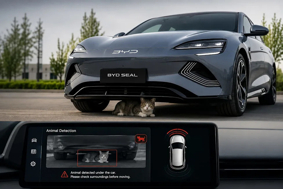 BYD, BYD Patents AI That Checks For Humans Under Your Car Before You Drive