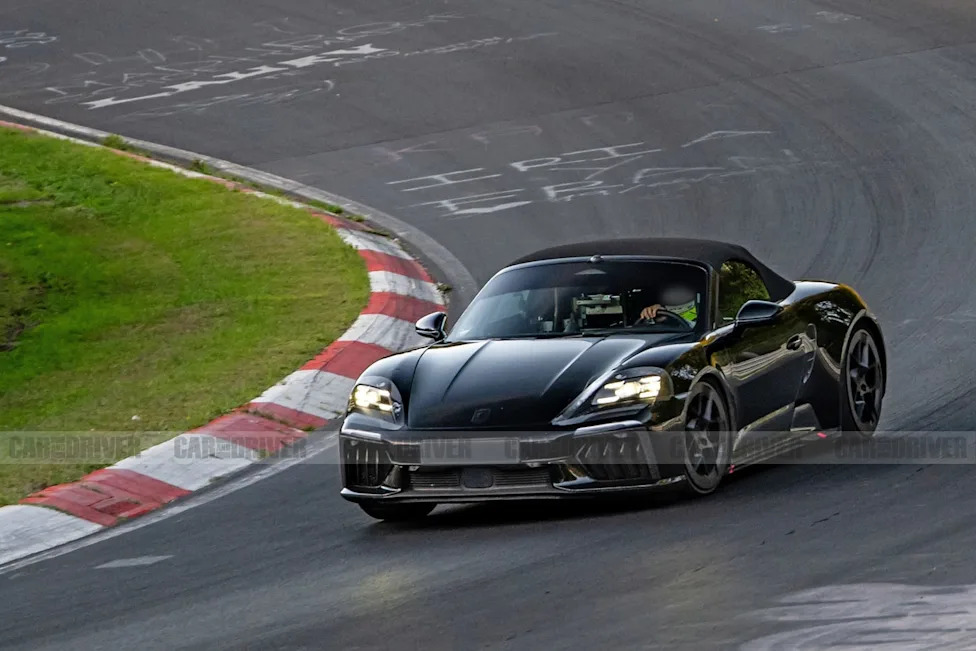 Nearly Camouflage-Free 2027 Porsche 718 Boxster Spied Testing Ahead of Official Reveal