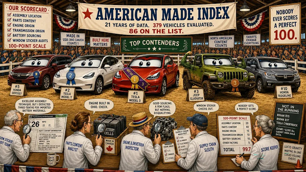 Tesla, Tesla Still Rules America’s Most-Made-in-USA Cars. Here’s Who’s Catching Up