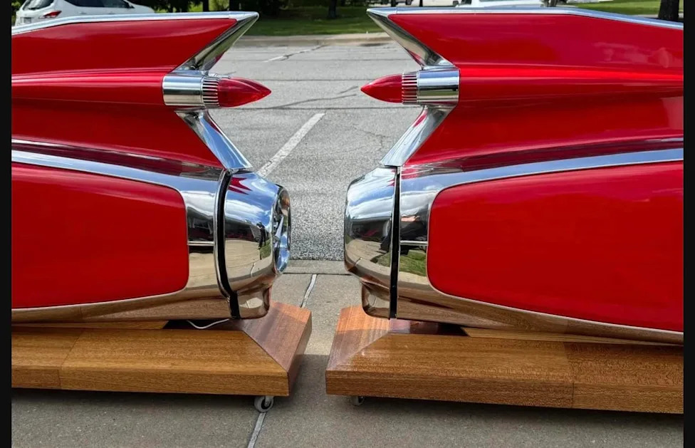 These 1959 Cadillac Tail Fins Became Freestanding Art, and No Reserve Bidding Is Heating Up
