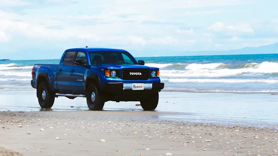 Three Modern Tacomas With Boxy 1980s Land Cruiser-Style Front Ends Are Up For Sale