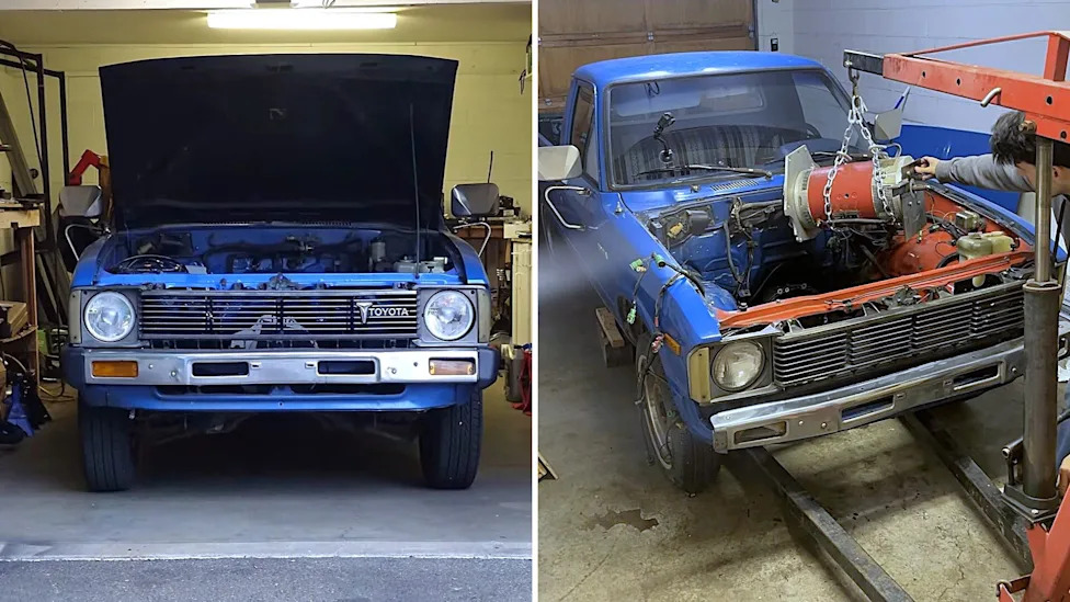 Washington builder converted a 1982 Toyota pickup into an EV for $7,785, mostly with used parts