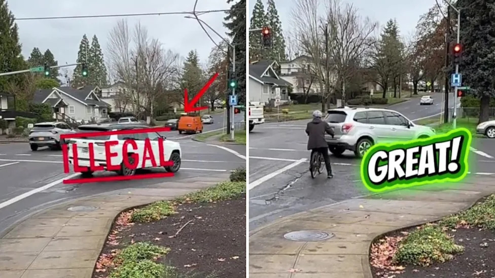 Oregon instructor says drivers make this right-turn bike-lane mistake every day