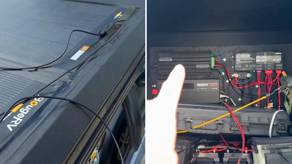 Indiana camper owner adds 400 watts of rooftop solar, says pop-up wiring was the real test