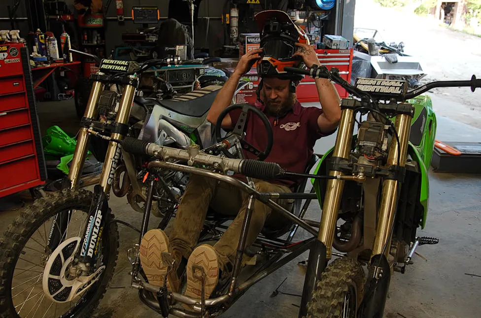 They Built a Go-Kart Out of Two Dirt Bikes, But Forgot One Crucial Rule of Physics