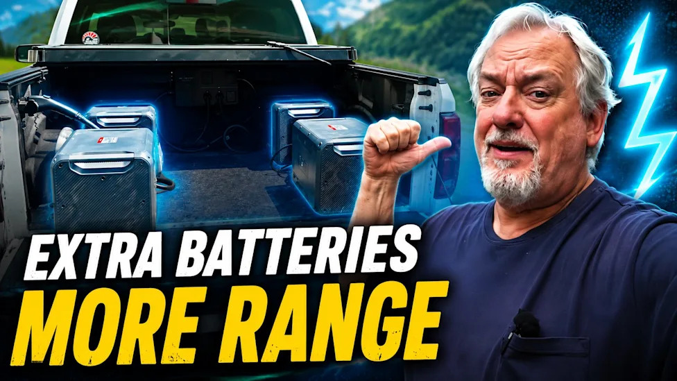 This YouTuber Put Extra Batteries In His F-150 Lightning’s Bed To Boost Range