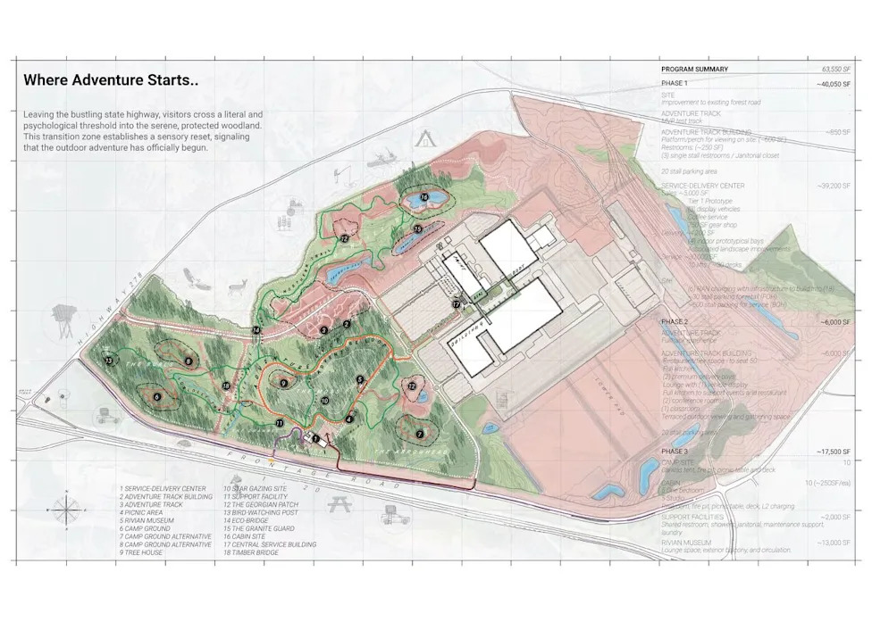 Rivian's Georgia Plant Will Have Campsites, an Off-Road Driving Course