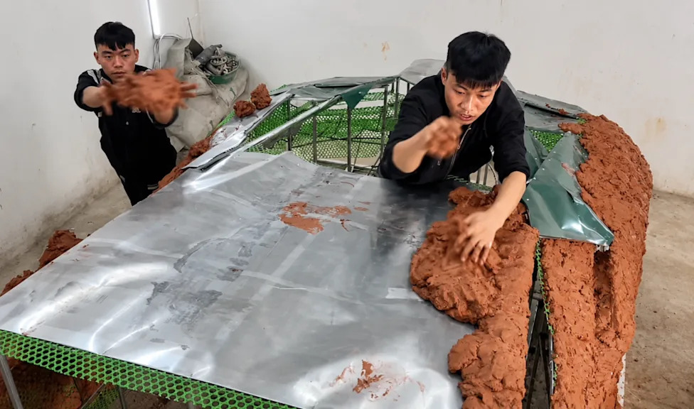 YouTubers Hand-Crafted a Lamborghini Revuelto From Scratch Using Mud, Fiberglass, and an Old Nissan