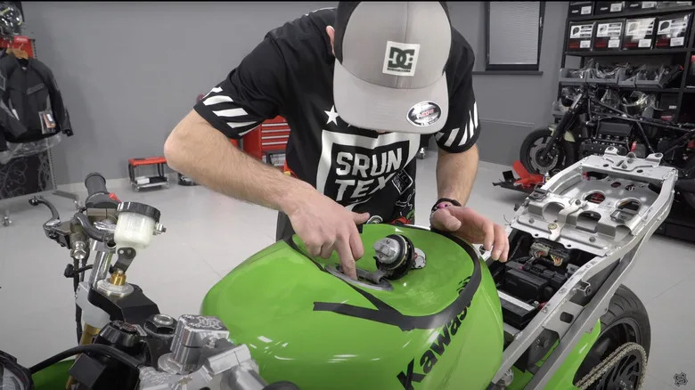 The Reason Why Stunt Bikes Have Dented Gas Tanks
