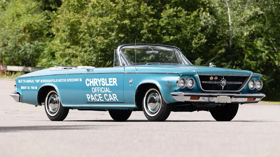 Chrysler, This Award-Winning 1963 Chrysler 300 Pace Setter Convertible Is A No-Reserve Slice Of Indy 500 History