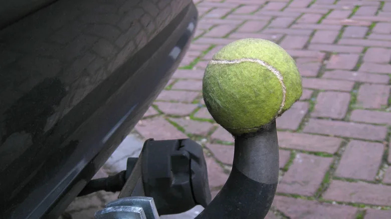 Ever Noticed Tennis Balls On Top Of Trailer Ball Hitches? Here's Why People Use Them