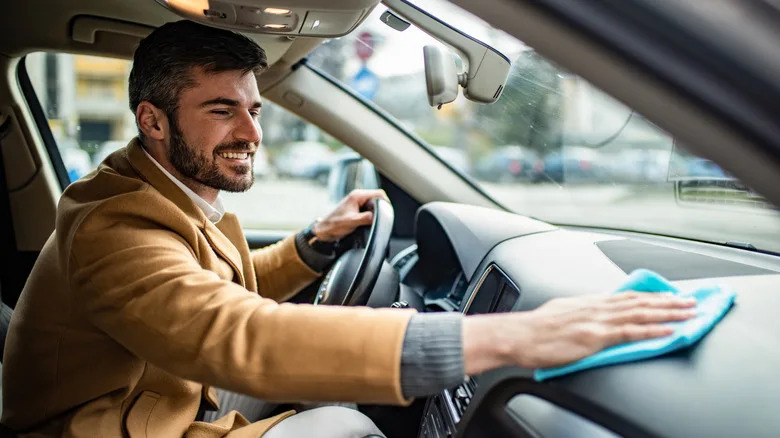 The Best Way To Clean Your Car's Dashboard (And Get Rid Of Sticky Residue)