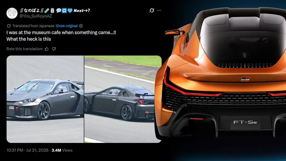 Toyota’s Secret Mid-Engine Sports Car With Yaris Lights Is Buzzing Around Fuji