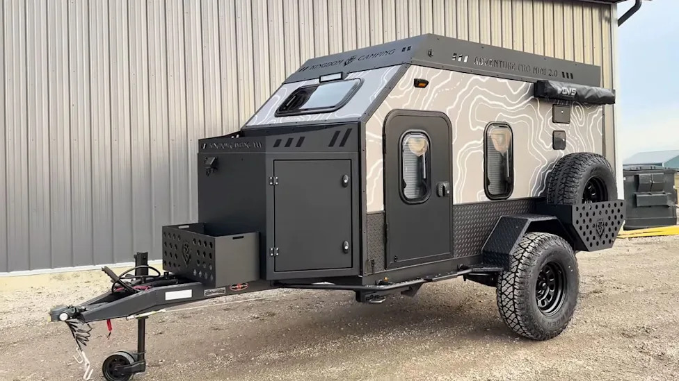 Cybertruck, Fugly on the outside, but with a dream interior – this is THE camping trailer for the Cybertruck generation